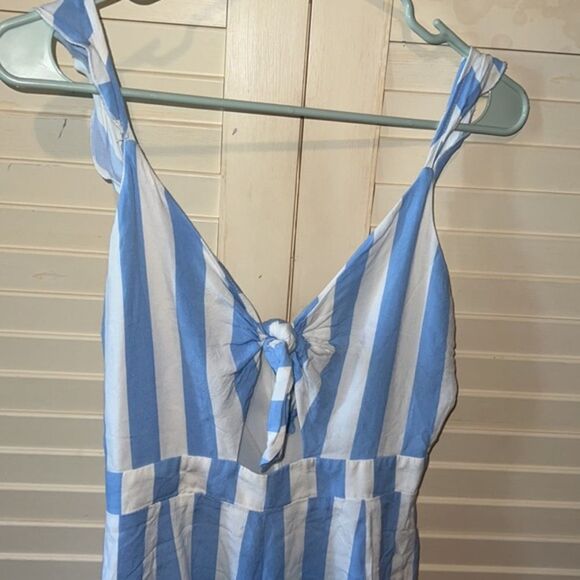 Rue21 blue and white striped romper - Picture 2 of 4